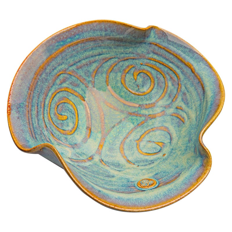 Castle Arch Pottery Ireland Castle Arch Pottery Irish Pottery Newgrange Bowl Hand-Glazed - Handcrafted In Ireland - Lead & Cadmium Free, Irish Gifts For Men & Women - 10x3.14 Inches 1000 ML (Large) - Image 2
